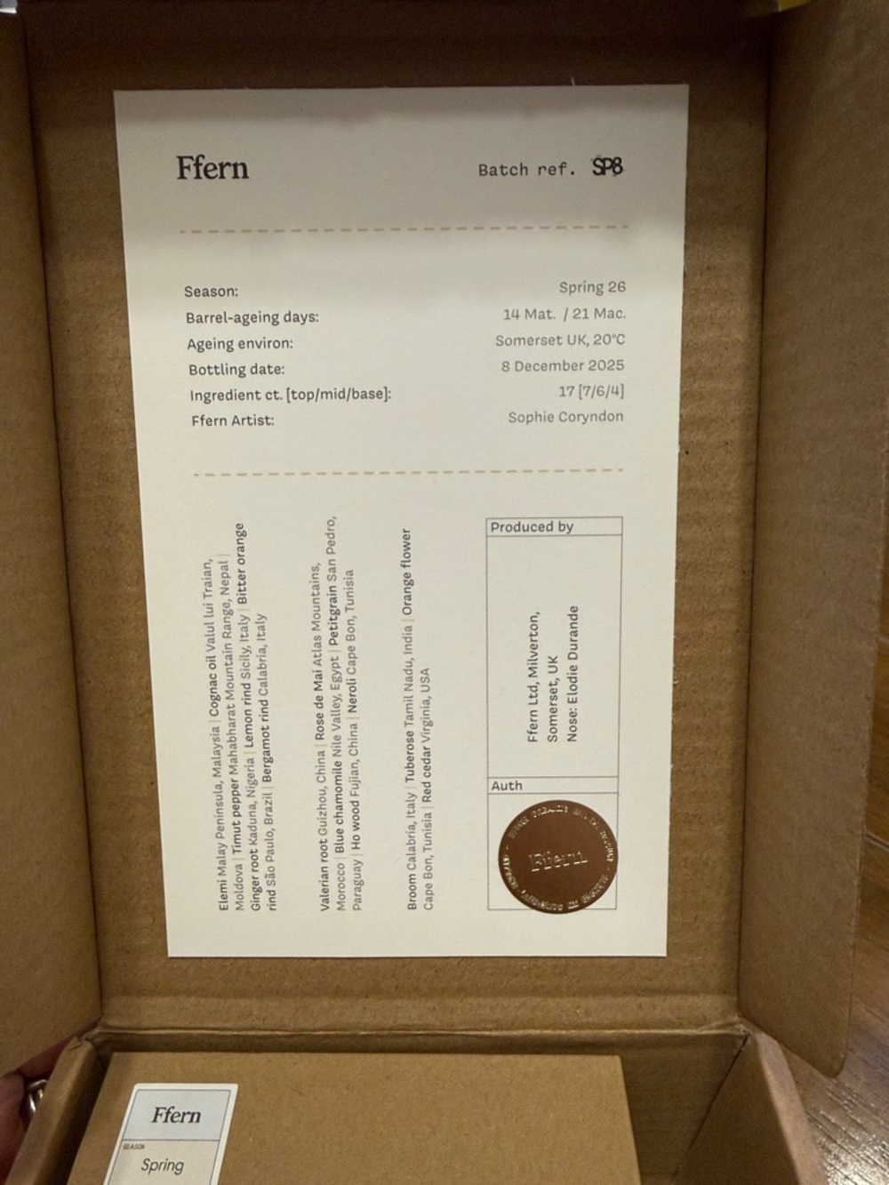 Ffern Spring ‘26 FULL size unopened bottle with all extras included - Picture 3 of 7